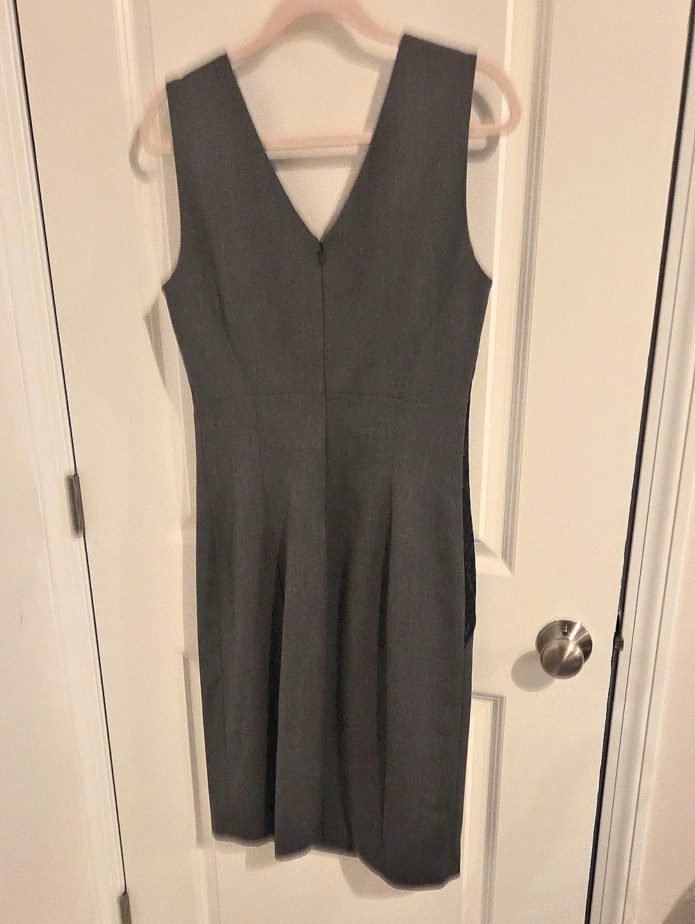 Ellen Tracy V-Neck Dress in BlackLace /Gray Size 6